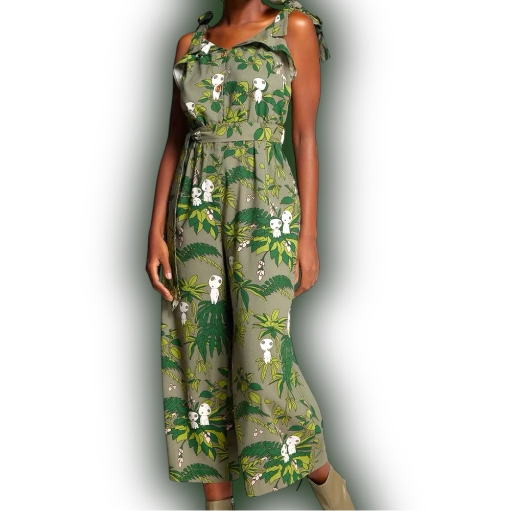 Studio Ghibli Princess Mononoke Kodama Allover Print Jumpsuit